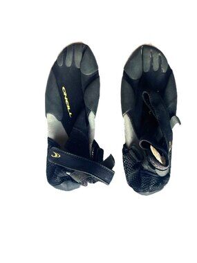 O'Neill Super Freak 2mm Tropical Surf Booties Size 10 Split Toe Double Velcro